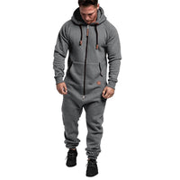 Solid Color Hooded Fleece Onesie - Warm & Cozy for Winter & Home