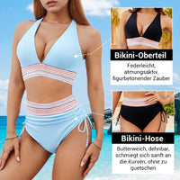 Patchwork V-Neck Bikini Set - 2 Piece Swimwear