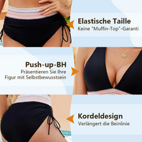 Patchwork V-Neck Bikini Set - 2 Piece Swimwear