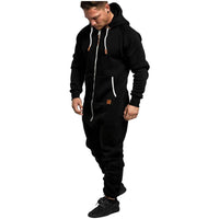 Solid Color Hooded Fleece Onesie - Warm & Cozy for Winter & Home