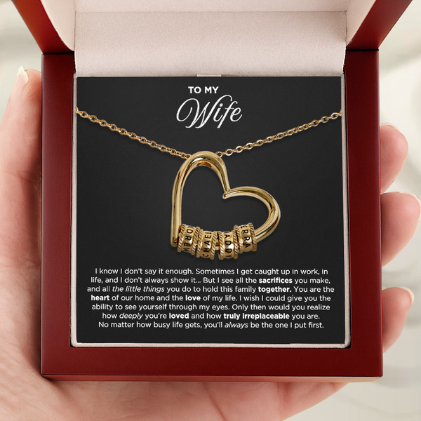 The Heart of Our Family - Personalized Beads Necklace