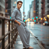 Men's 2-Piece Set - Loose Hooded Top with Pants