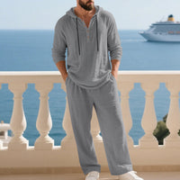 Men's 2-Piece Set - Loose Hooded Top with Pants