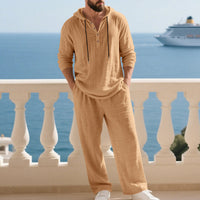 Men's 2-Piece Set - Loose Hooded Top with Pants