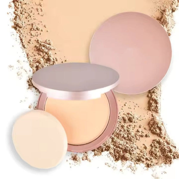 Travel-Friendly Oil-Control Compact Powder - SPF 50+ with Built-in Mirror