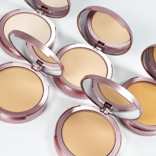 Travel-Friendly Oil-Control Compact Powder - SPF 50+ with Built-in Mirror