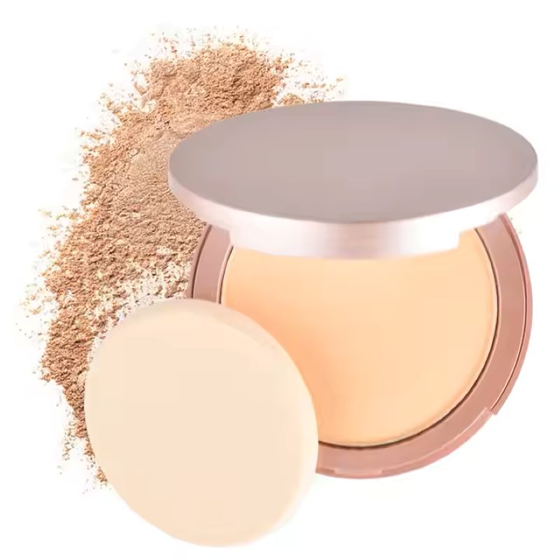 Travel-Friendly Oil-Control Compact Powder - SPF 50+ with Built-in Mirror